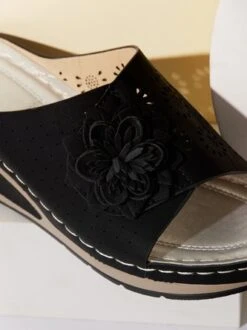 3D Floral Cutout Upper Vintage Bohemian Wedge Slippers -Zolucky Sales Store 4db0022746332ac339476858fcd265b0