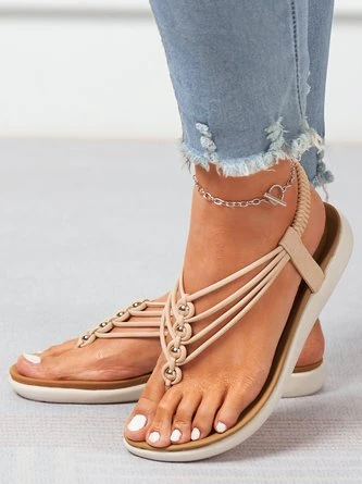 Beaded Thin Strap Bohemian Thong Sandals 6 Beaded Thin Strap Bohemian Thong Sandals - Image 6