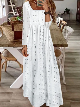 Lace Square Neck Casual Lace Dress(Lined) 2 Lace Square Neck Casual Lace Dress(Lined) - Image 2