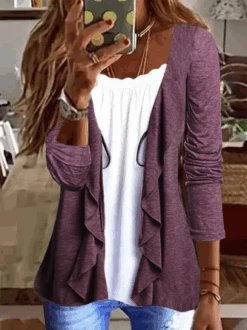 Jersey Loose Plain Other Coat -Zolucky Sales Store 4f0eaf14b124ce6742f6800800b1b0db