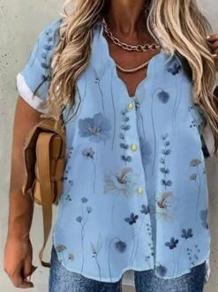 Plus Size Casual Loose Floral Print Blouse 16 Plus Size Casual Loose Floral Print Blouse -Zolucky Sales Store 4fb567ef96a2d67f0eec726123fc4ab8