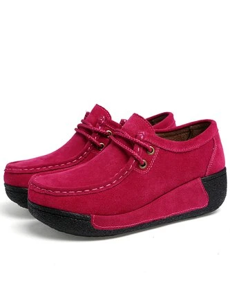 Wedge Heel Faux Suede All Season Casual Shoes 2 Wedge Heel Faux Suede All Season Casual Shoes - Image 2