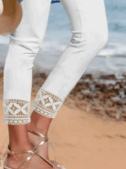 Casual Plain Lace Leggings -Zolucky Sales Store 4fec248f95f36b536fd937d9bedc5fc5