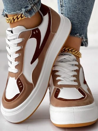 Pu All Season Casual Contrast Stitching Skate Shoes 3 Pu All Season Casual Contrast Stitching Skate Shoes - Image 3