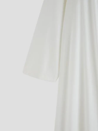 Women 3/4 Sleeve Round Neck Midi Dress Two-Piece Suit 9 Women 3/4 Sleeve Round Neck Midi Dress Two-Piece Suit - Image 9