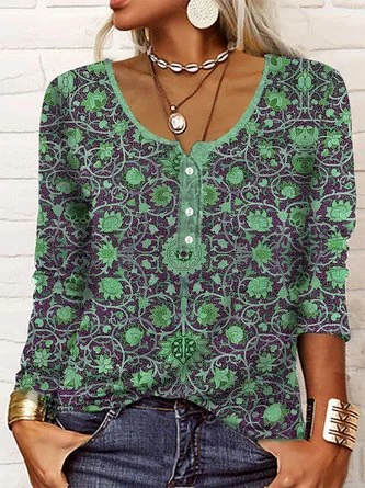 Ethnic Casual Crew Neck Knitted Sweatshirt 4 Ethnic Casual Crew Neck Knitted Sweatshirt - Image 4