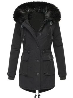 Pocket Stitching Loose Casual Plain Coat