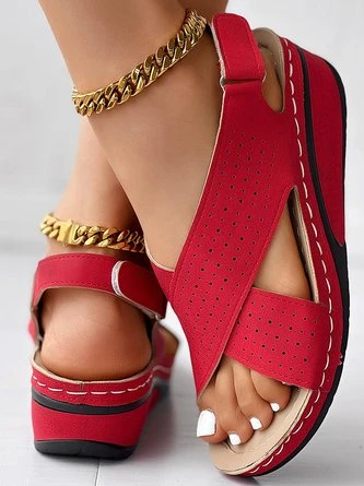 Wedge Heel Pu Vacation Sandal 12 Wedge Heel Pu Vacation Sandal - Image 12