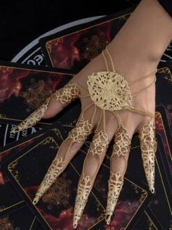 Halloween Gothic Style Tapered Tassel Nail Bracelet -Zolucky Sales Store 51fba65c0283dd99ee02cc1e66eefb98