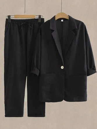 Loose Cotton Casual Two-Piece Set 2 Loose Cotton Casual Two-Piece Set - Image 2