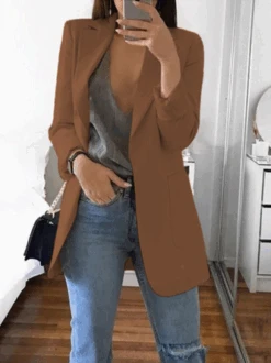 Long Sleeve Shawl Collar Shift Blazer 37 Long Sleeve Shawl Collar Shift Blazer -Zolucky Sales Store 5362ebc764ea00175eba4ac83f610914