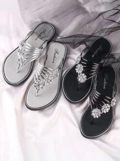 Women's Diamond Flat Thong Sandals -Zolucky Sales Store 53b8c7451031f3eac4754b0d6c5e0898