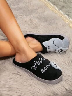 Casual Cartoon Cat Letters Embroidery Warmth Fluffy Slippers 34 Casual Cartoon Cat Letters Embroidery Warmth Fluffy Slippers -Zolucky Sales Store 5441ccb937770642f9d589a8427466a4