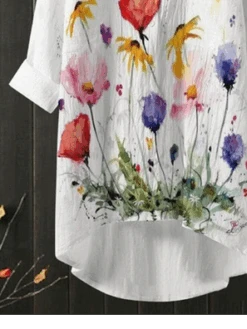 Plus Size Shirt Collar Linen Loose Blouse -Zolucky Sales Store 5538010c14ba2196a8277510688d542f