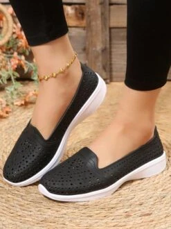 Women Hollow Out Waterproof Slip On Shoes -Zolucky Sales Store 55b57fedc53d6bbe977158847f3f45ea