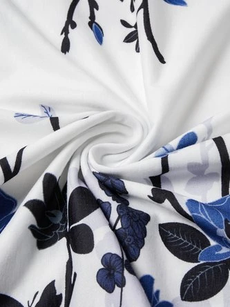 Casual Floral Sleeveless V Neck Printed Tank Top Vests 5 Casual Floral Sleeveless V Neck Printed Tank Top Vests - Image 5