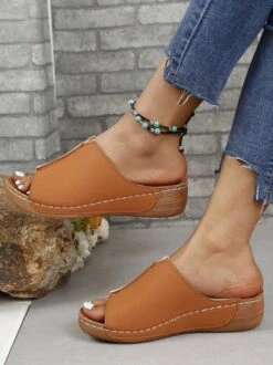 Casual Wedge Heel Summer Slide Sandals -Zolucky Sales Store 56c602c1f0fa51e54af8078a10a7e697
