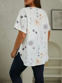 Plus Size Casual Loose Floral Print Blouse 15 Plus Size Casual Loose Floral Print Blouse -Zolucky Sales Store 57391fe9636546de363f747e539268a7