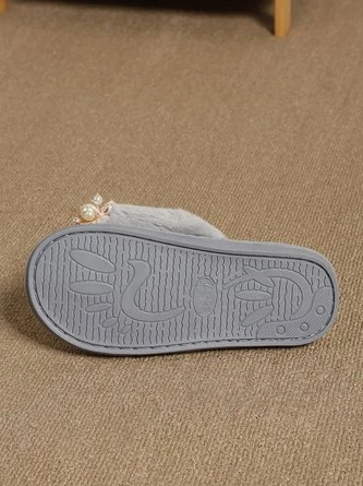 Elegant Applique Imitation Pearls Fluffy Flip-Flops Slippers 12 Elegant Applique Imitation Pearls Fluffy Flip-Flops Slippers - Image 12