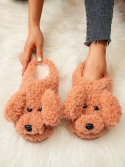 Casual Cartoon Dog Fluffy Toe-covered Slippers -Zolucky Sales Store 5870bdb65e78ec26fb11f5ed8f819eb3
