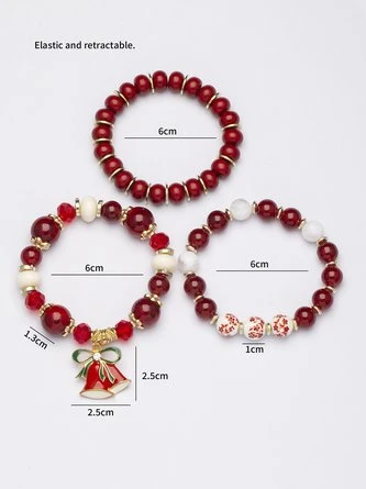 Christmas Cartoon Pendant Bracelet Set Multi-layered Beaded Bracelet 12 Christmas Cartoon Pendant Bracelet Set Multi-layered Beaded Bracelet - Image 12