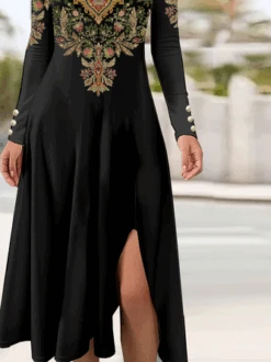 Ethnic Casual Jersey Buckle Dress -Zolucky Sales Store 58a1cda5fa60b93b53deb11a4a9a57bd