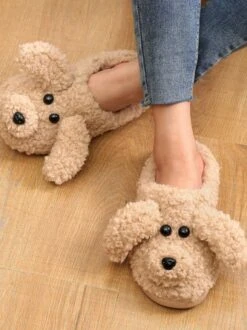 Casual Cartoon Dog Fluffy Toe-covered Slippers -Zolucky Sales Store 58e096380cb6aee5d8cd86cc78b237e3