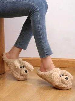 Casual Cartoon Dog Fluffy Toe-covered Slippers -Zolucky Sales Store 58ea37a42d33236c6ca739127110543b