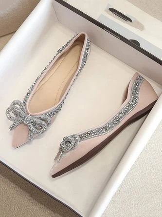 Sparkling Rhinestone Bowknot Fashion Flat Shallow Shoes 11 Sparkling Rhinestone Bowknot Fashion Flat Shallow Shoes - Image 11