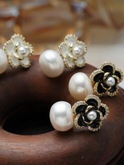 Elegant Camellia Natural Pearl Rhinestone Stud Earrings -Zolucky Sales Store 5b1ca1ff8c2bbcc5aa4134911dad896e