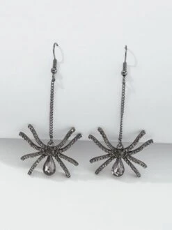 Halloween Spider Web Pattern Crystal Dangle Earrings -Zolucky Sales Store 5b23b17be5b39e363358c21449c53a89