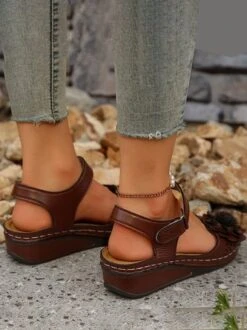 Retro Casual Three-dimensional Flower Hollow Breathable Wedge Sandals -Zolucky Sales Store 5cb600f6c57fe1052f4744631ba41eef