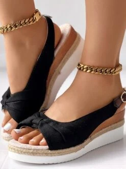 Fabric Summer Wedge Heel Wedge Sandal 33 Fabric Summer Wedge Heel Wedge Sandal -Zolucky Sales Store 5d93f07de87de57efb245edda4efce16