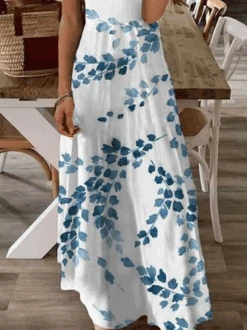 Casual Plants Loosen Dress -Zolucky Sales Store 5db0f73bcff38a16b1a007d80545da77