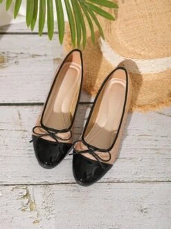 Casual Bow Decor Color Block Quilted Ballet Flats -Zolucky Sales Store 5dbdd5439744931e441f9077a7151f4e