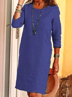 Crew Neck Casual Dress -Zolucky Sales Store 5e33078e1963d2dea6407adf50ac7f45