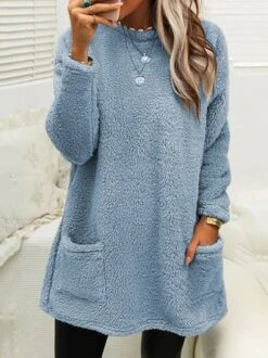 Plush Crew Neck Casual Thermal Dress 13 Plush Crew Neck Casual Thermal Dress -Zolucky Sales Store 5f12027058185bc3b6f2c4d7f331b0bb