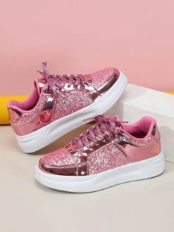 Women Fashion Glitter Paneled Lace-Up Skate Shoes 39 Women Fashion Glitter Paneled Lace-Up Skate Shoes -Zolucky Sales Store 5f2a8875864ca37e80a926df7c848096