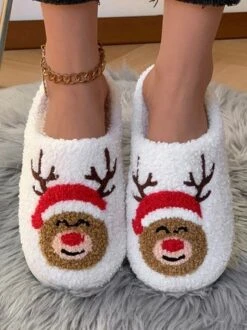 Casual Christmas Fleece Autumn Fluffy Slippers -Zolucky Sales Store 5f45f9fef2a774c0efa34b08bec8796f