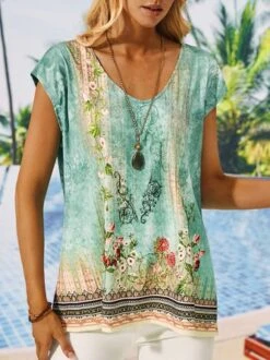 Floral Loose Vacation Tank Top -Zolucky Sales Store 603a42d01d4b3bcf24941e8a68a0ebe0