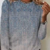 Plus Size Loose Casual Paisley T-Shirt