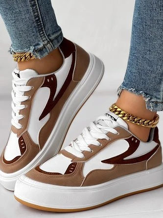 Pu All Season Casual Contrast Stitching Skate Shoes 4 Pu All Season Casual Contrast Stitching Skate Shoes - Image 4