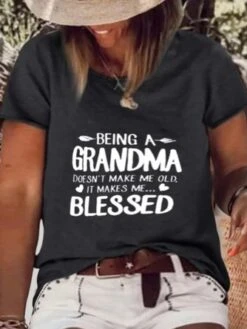 Plus Size Casual Short Sleeve Round Neck Printed Top T-Shirt -Zolucky Sales Store 6152f9d8c1705fd66aee356110aee466