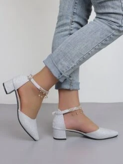 Elegant Rhinestone Decor Ankle Strap Glitter Block Heel Hollow Shoes 23 Elegant Rhinestone Decor Ankle Strap Glitter Block Heel Hollow Shoes -Zolucky Sales Store 61717d42b72dae2ba3469e234e2a4136