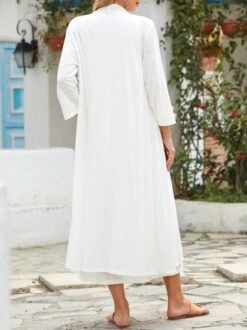 Women 3/4 Sleeve Round Neck Midi Dress Two-Piece Suit 17 Women 3/4 Sleeve Round Neck Midi Dress Two-Piece Suit -Zolucky Sales Store 63637a851cb777e5fcc048ac90a90598