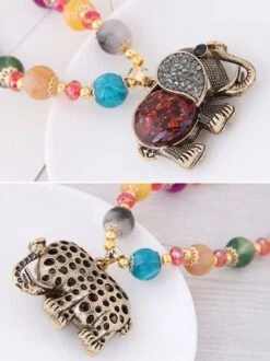 Elephant Rhinestone Beaded Sweater Necklaces -Zolucky Sales Store 6365643b3bbc457a65a85cea0849d08c