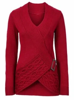 Cross Neck Casual Loose Plain Sweater -Zolucky Sales Store 63880ff57a80647e85913fb5435c22e4