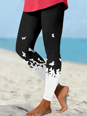 Tight Butterfly Casual Leggings 2 Tight Butterfly Casual Leggings - Image 2