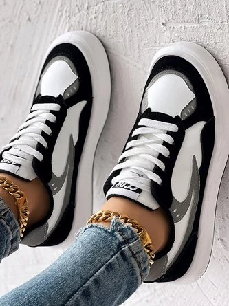 Pu All Season Casual Contrast Stitching Skate Shoes 10 Pu All Season Casual Contrast Stitching Skate Shoes - Image 10