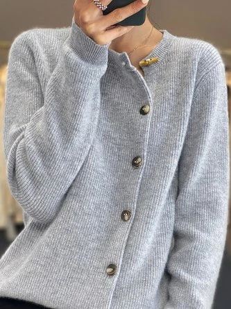 Casual Yarn/Wool Yarn Cardigan 2 Casual Yarn/Wool Yarn Cardigan - Image 2